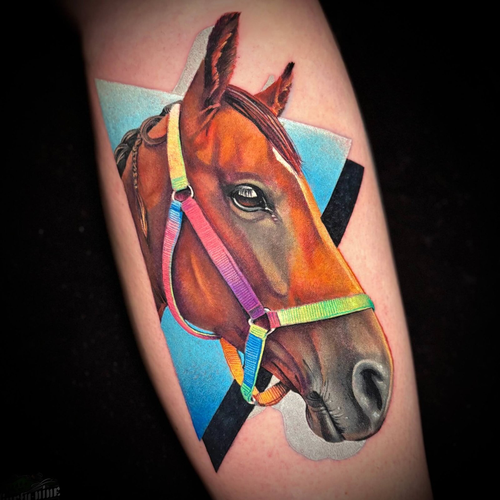 Grote realistische backpiece tattoo met gedetailleerd schaduwwerk
